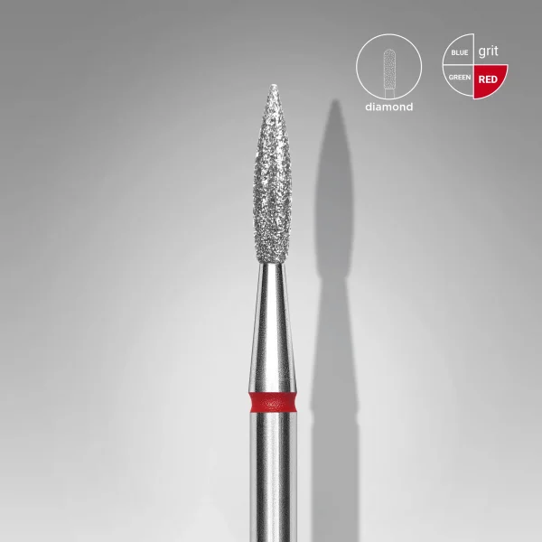 Staleks Pro Diamond Bit Flame Red 2,3mm / 8mm