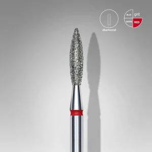 Staleks Pro Diamond Bit Flame Red 2,3mm / 10mm