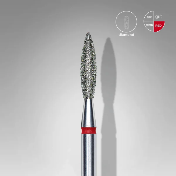 Staleks Pro Diamond Bit Flame Red 2,3mm / 10mm
