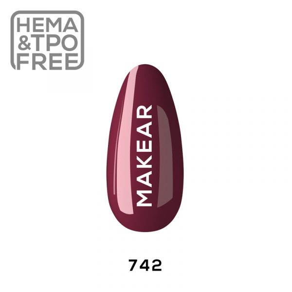 Makear gel polish 742 on tip