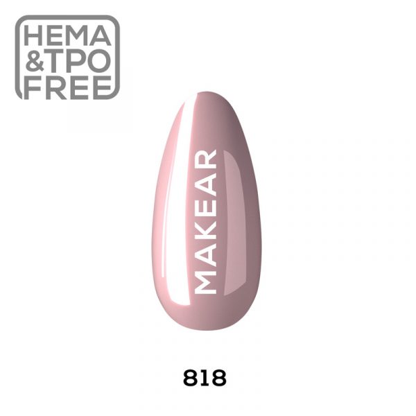 Makear gel polish 818 on nail