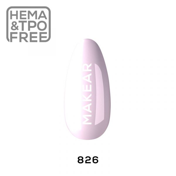 Makear gel polish 826 on nail
