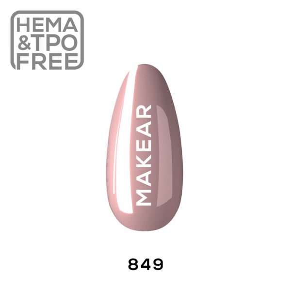 Makear gel polish 849 on nail