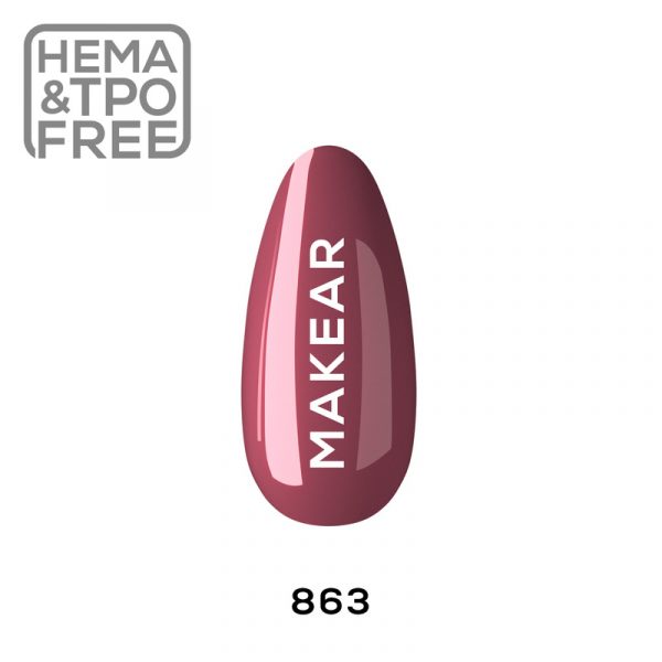 Makear gel polish 863 on nail