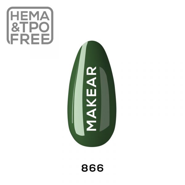 Makear gel polish 866 on nail
