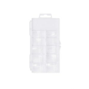 Nail tips Half well Clear 100pcs