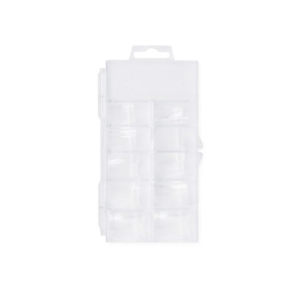 Nail tips Half well Clear 100pcs