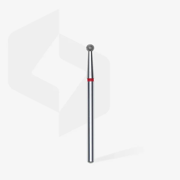 Diamond nail drill bit ball red EXPERT head diameter 2,7 mm
